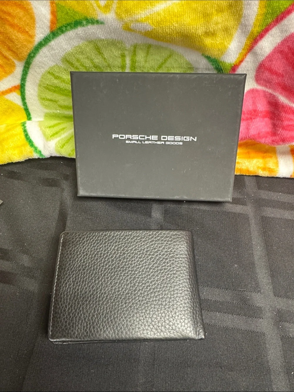 Porsche Design Bifold Black Pebble Leather Wallet